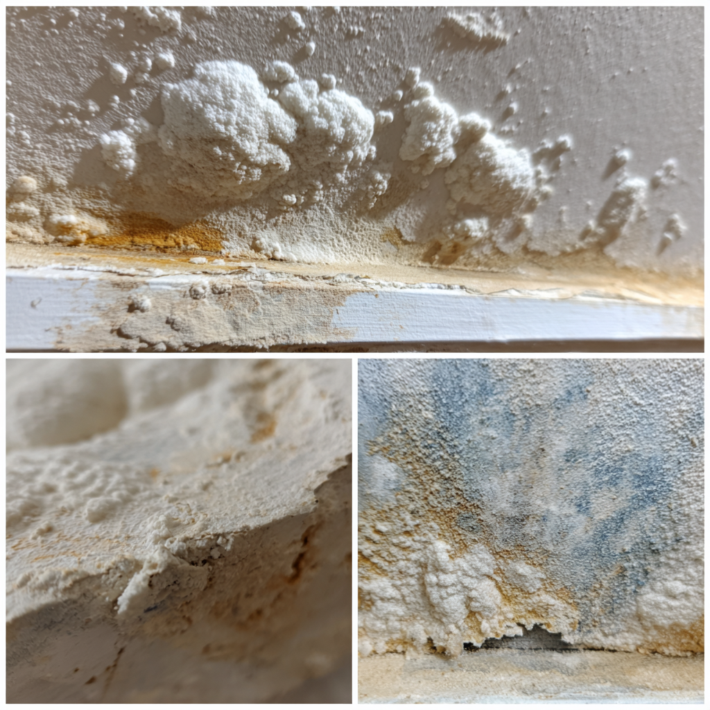 Paint peeling from Aspergillus mold, mould removal in Johannesburg bathrooms and damp areas